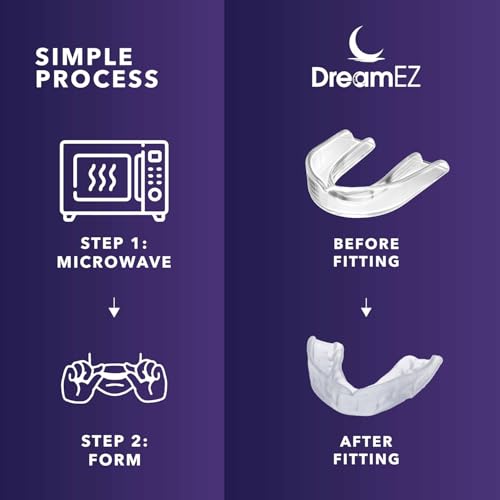 DreamEZ Clear Anti Grinding Mouth Guard for Clenching - 2 Pack, Custom Fit, Made in USA