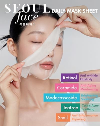 Korean Retinol + LHA Sheet Mask Dispenser - 36 Count, Vari of 01 Retinol