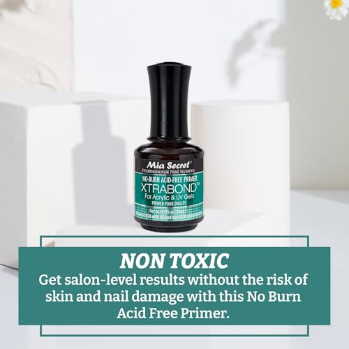 No-Burn Acid-Free Nail Primer for Acrylic & Gel Nails - 3 Pack 0.5 Fl Oz