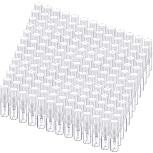 Mini Spray Bottles 2ml Pack of 300 - Clear Cap Refillable Perfume Bottles