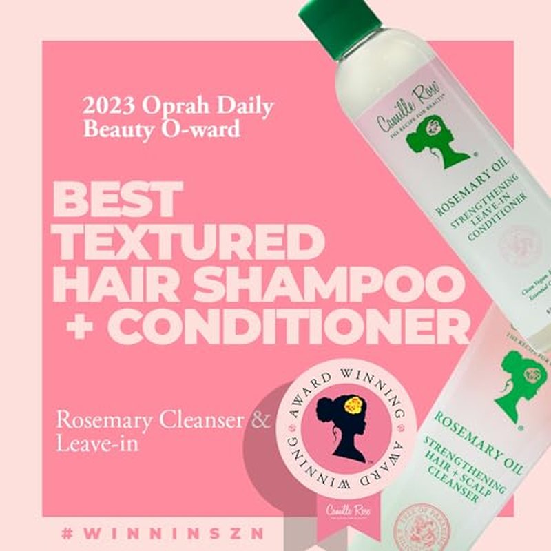 Camille Rose Rosemary Oil Hair and Scalp Cleanser with Castor, Peppermint & Rosemary Oils to Encourage Hair Growth & Remove Build Up, 8.5 fl oz