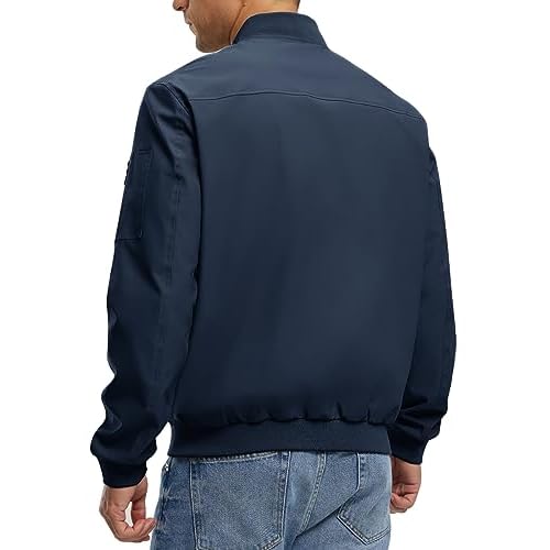 Rdruko Men's Lightweight Bomber Jacket Causal Fashion Stylish Windbreaker Light Jacket