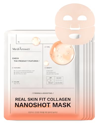 Skin Fit Collagen Nanoshot Face Mask - Hydrating Overnight Hydrogel Sheet with EGF & Elastin