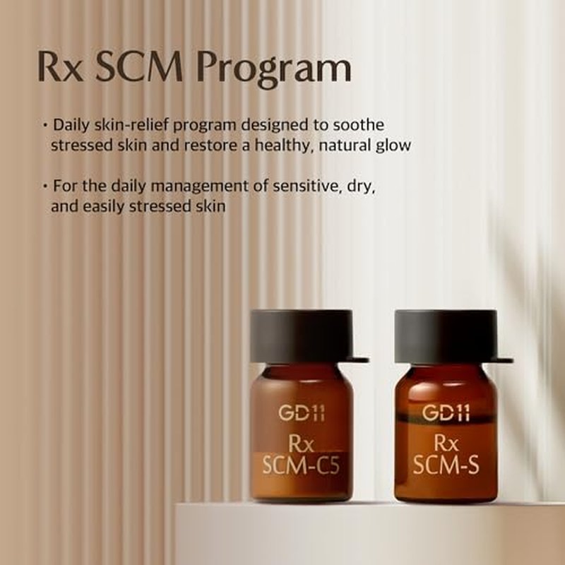 GD11 Rx SCM Program | Soothing & Hydrating Recovery Face Serum with Stem Cell Exosomes, CICA & Panthenol | Refreshing Daily Exosome Treatment | Gentle K-Beauty Ampoule for Sensitive Skin, 1 Pair