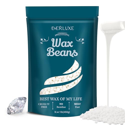 Wax Beads, 1LB Hard Wax Beans for Hair Removal Sensitive Skin, Hard Wax Perfect for Full Body, Brazilian Hard Wax Beads for Bikini waxing