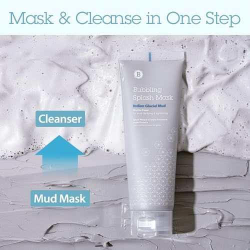 BLITHE Bubbling Splash Mask Pore Care for Face - Indian Healing Clay Mask Mud for Pore Tightening & Blackhead Remover, Korean Face Mask Skin Care for Oily Skin & Pimple 4 Fl Oz