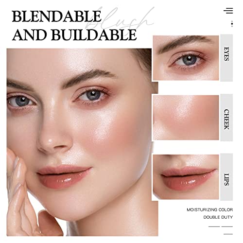 bayfree Cream Blush for Cheeks Radiant Finish, Hydrating, Creamy, Lightweight & Blendable Color, Vegan & Smooth Lip Color Balm, Hydrating Vitamin E