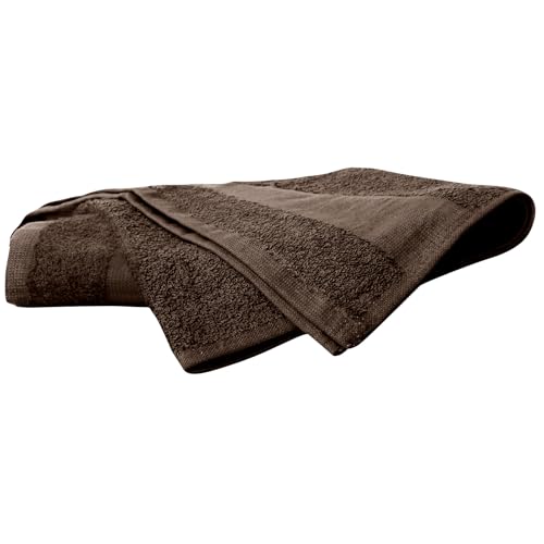 Bleach Proof Salon Towels - 12 Pack Chocolate 27 x 16 Inches - Professional Cotton