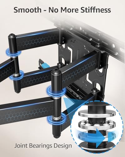 MOUNTUP Ultra Slim TV Wall Mount for 37-90 Inch Screens, Full Motion Bracket
