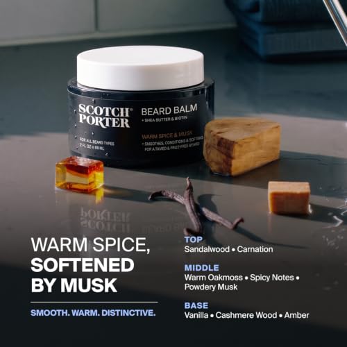Scotch Porter Conditioning Beard Balm for Men 2-Pack - Softening & Growth Support