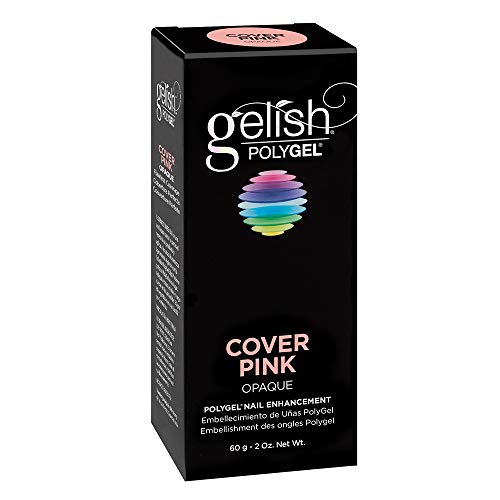 Gelish PolyGel Hybrid Nail Tips - Cover Pink, Strong, Lightweight, Odor-Free, 2 oz