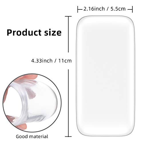 Blulu 4 Pcs Silicone Lash Pads Eyelash Extension Holder Pallet False Lashes Holder Grafting Gasket Pallet Tools for Fake Eyelash Adhesive, Pink and Transparent