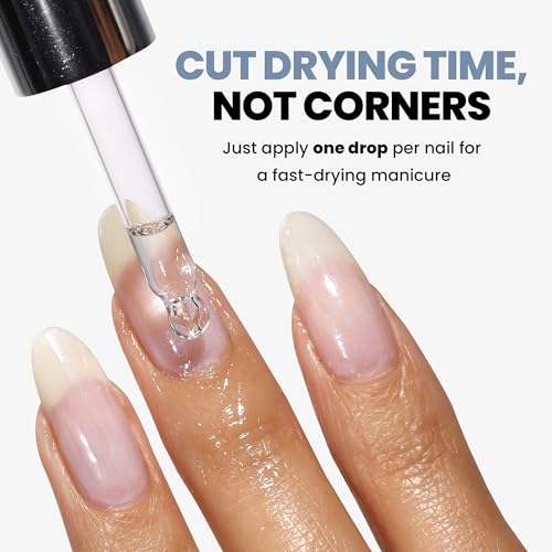 LONDONTOWN Accelerating Drying Oil, Quick Dry Polish Drying Drops with Botanical Oils & Vitamin B5, Reduces Smudges, Adds Shine & Hydration, Easy to Use for Speedy Manicures, 0.4 Fl Oz