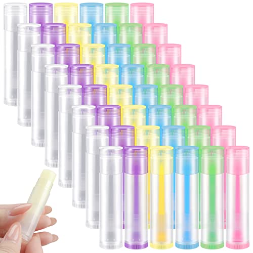300 Pcs Lip Balm Containers 5ml Plastic Lip Gloss Tubes with Push Wheel - Assorted Colors