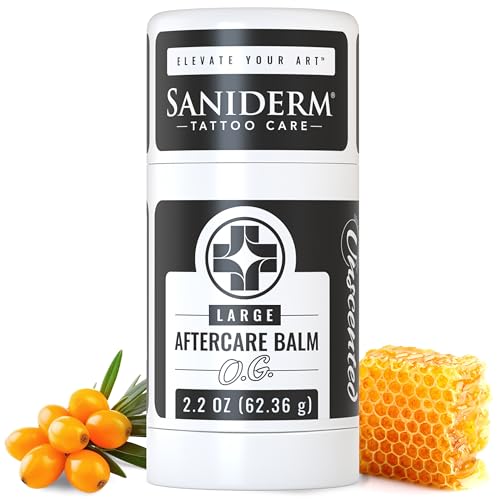 Saniderm Original Fragrance-Free Tattoo Aftercare Balm 2.2 oz - Made in USA, Eco-Friendly & Artist-Approved