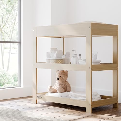 Graco Baby Changing Table with Storage and Water-Resistant Pad - Driftwood