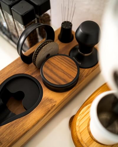 Normcore 58mm Espresso Tamping Station Walnut Coffee Tool Organizer Stand