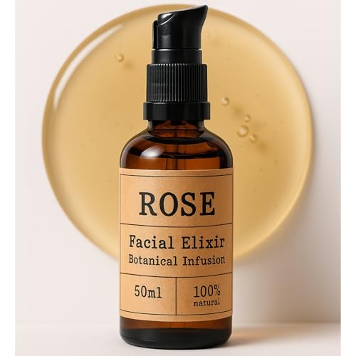 MYTO HERBAL- Rose Infused Oil 50ml ? Botanical Facial Oil for Radiant, Smooth, Hydrated Skin ? Natural Glow, Elasticity, Softness & Aromatherapy ? 100% Natural Macerated Rose Oil for All Skin Types