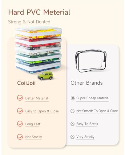 Clear Hard Shell Zipper Case Set - Portable Cosmetic & Storage Organizers - White / M3