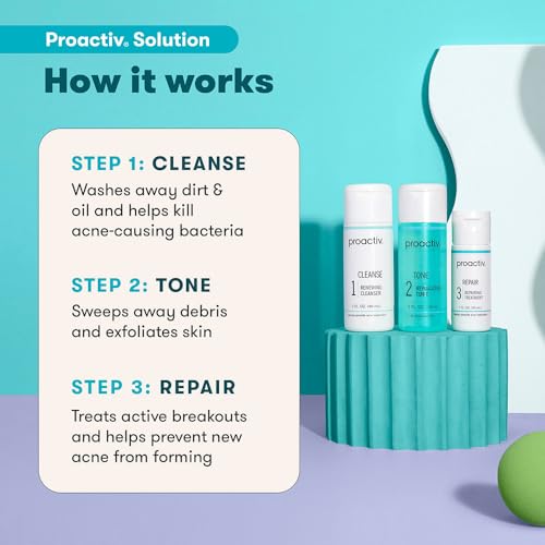 Proactiv 30-Day Acne Treatment Kit - Original 3-Step Face Routine for Clear Skin