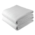 White Waffle Bath Sheet Set - Oversized 40x80 Quick Dry Towels for Adults, 2 Pack
