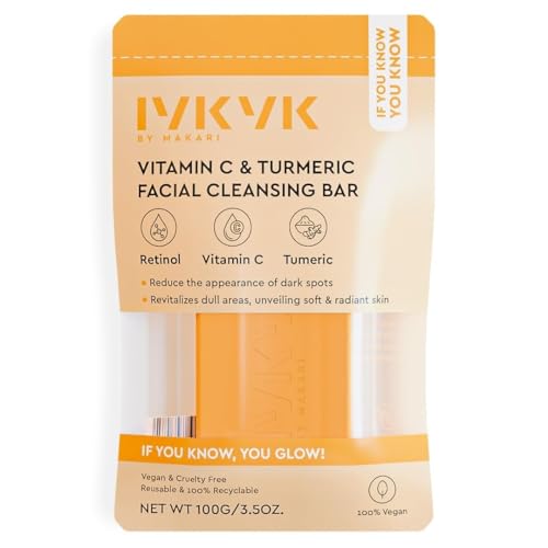 Makari Vitamin C & Turmeric Facial Cleansing Bar 2 Pack (3.15 oz) – Fragrance-Free, with Shea Butter