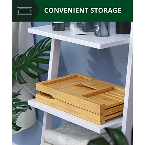 ROYAL CRAFT WOOD Bathtub Tray Caddy for Tub, Bamboo Bath Shelf, Premium Foldable Wood Bath Table, Expandable Bathtub & Bathroom Accessories, New Home Gifts for Mom, Housewarming, Anniversary, Wedding