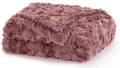 UGG Adalee Faux Fur Throw Blanket Red Gooseberry 50" x 70" – Plush & Warm
