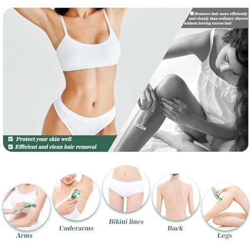 Electric Razor for Women Electric Shaver for Legs Bikini Trimmer for Women Underarm Public Hairs Rechargeable Womens Shaver with Detachable Head Wet Dry Use Painless Cordless