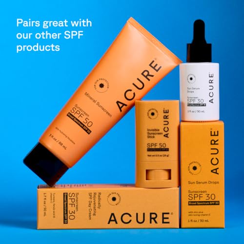 Acure Mineral Sunscreen SPF 50 - 3 Fl Oz Travel Size Non Toxic Face & Body