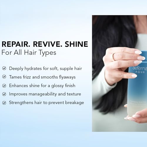 Aeterna AQUA Hydrating Anti-Frizz Shampoo - Color-Safe, Sulfate-Free, 250ml - AQUA SH