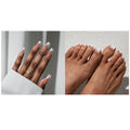btartboxnails XCOATTIPS White Brown Square Nail Tips and Ombre Toe Nails Set