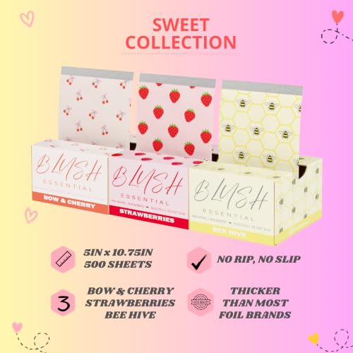 Blush Foils Sweet Collection 5x10.75in | 1500 Pre-Cut Hair Highlight Sheets