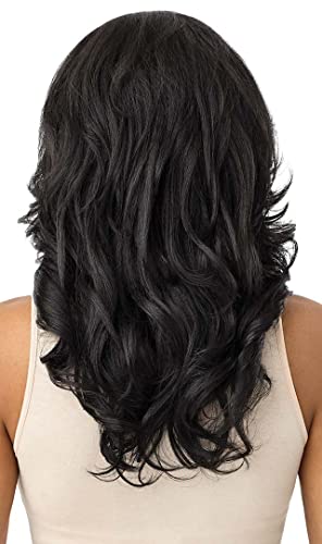 Outre Synthetic Quick Weave Wig - Neesha H305, Jet Black 1 - Natural Texture & Volume