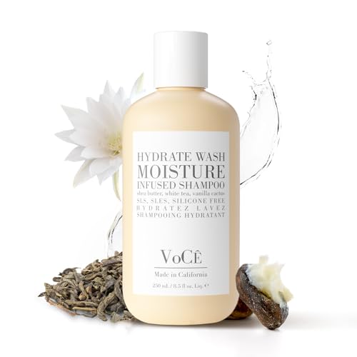 Hydrating Vegan Shampoo for Dry Frizzy Hair 8.5oz - Safe for Color-Treated