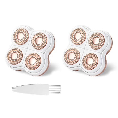 AIJALY White 2 Pack Women Legs Remover Replacement Heads for Flawless Legs Shaver