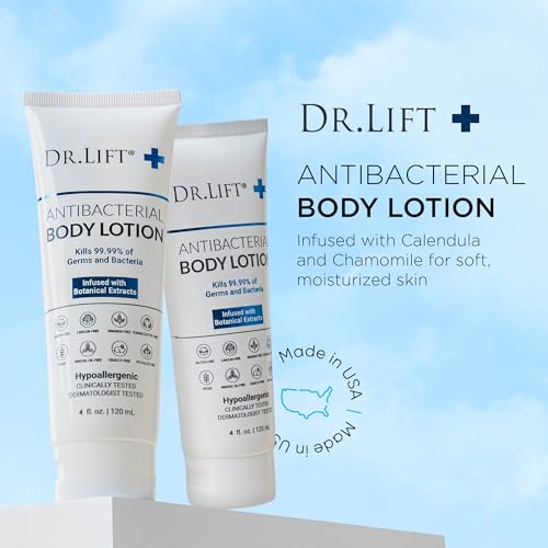 Dr. Lift Antibacterial Body Lotion 4 oz Pack of 2 - Moisturizing & Germ-Fighting