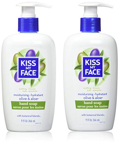 Kiss My Face Olive & Aloe Liquid Hand Soap Pack of 6 9 fl oz Bottles - Vegan Cruelty-Free