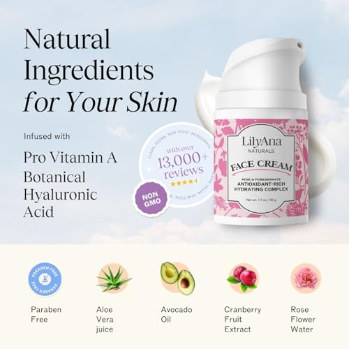 LilyAna Naturals Face Cream 1.7oz and Vitamin C Serum 1oz Bundle