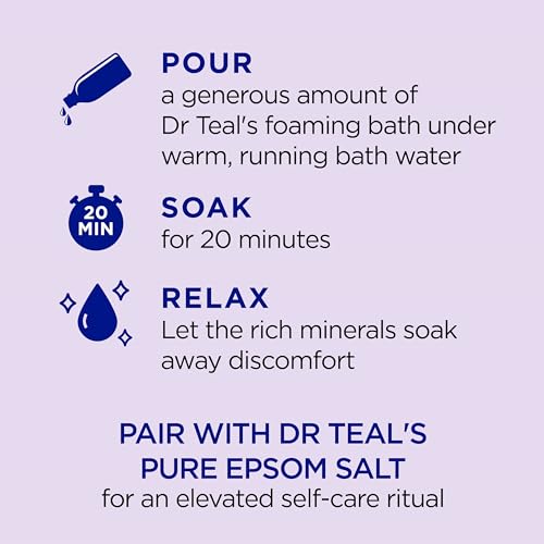 Foaming Bath with Epsom Salt & Lavender - Pack of 4 - Relaxing & Moisturizing