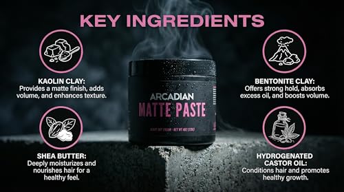 Men's Matte Hair Clay with Strong Hold & Natural Finish - Vegan 4oz