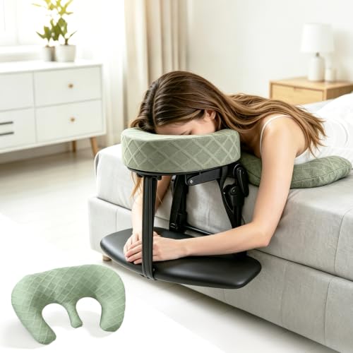 Adjustable Massage Headrest for Bed - Portable Face Down Pillow for Post-Surgery & Relaxation