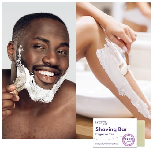 Friendly Soap Natural Fragrance-Free Shaving Soap for Sensitive Skin - 95g