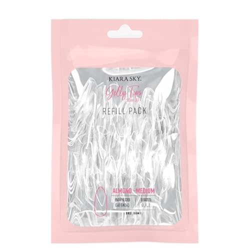 Kiara Sky Gelly Tip Soak Off Nails Refill Packs - Almond Medium (Sizes 0, 1, 2)