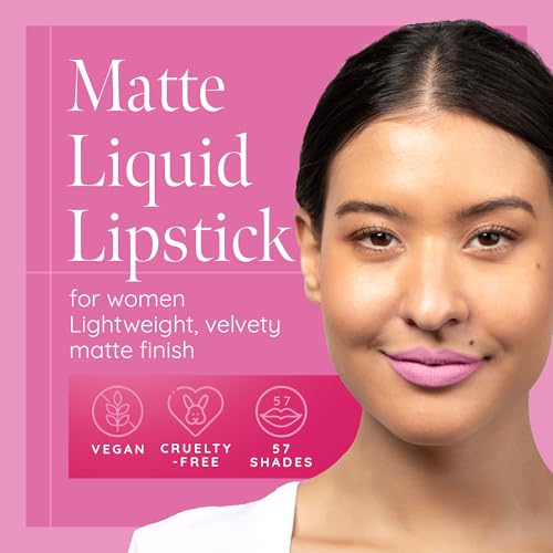 Aromi Matte Liquid Lipstick Bundle | Long-lasting, Light, Baby Pink Lip Color for Women (Light Pink Liquid Lipstick Bundle) | Matte Finish, Light Pink Lip Color, Long-Lasting, Long Wear Lip Color, Four Pink Shades