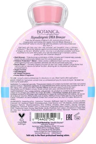 Hypoallergenic DHA Bronzer Tanning Lotion with Pollution Protection - 8.5oz