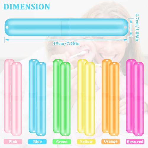 Travel Toothbrush Case 50PCS Bulk Set for Kids & Adults - Compact, Durable & Colorful