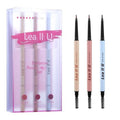Lea II U Dual-Ended Eyebrow Pencil with Brush, Waterproof Brow Set, Ultra-Fine 0.1mm Tips, 16-Hour Wear, 3 colors Eyebrow Pen Kit.