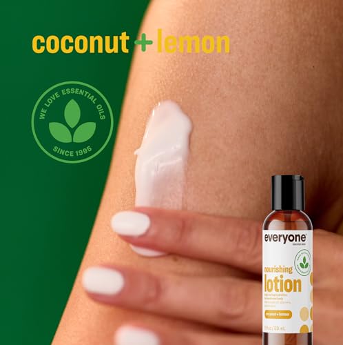Everyone 2-in-1 Coconut and Lemon Lotion for Hands & Body - Travel Size 2oz - Pack of 12