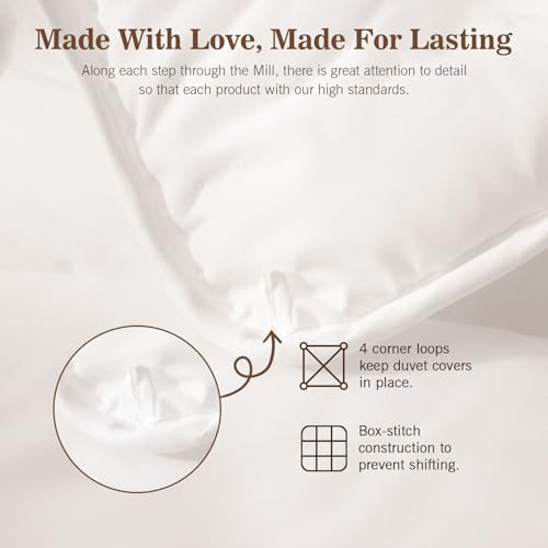 KUSNUG Year-round Twin Hybrid Wool Comforter with Organic Cotton Shell